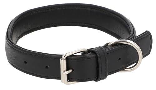 Gusti Leder Hundehalsband Arnfried - Lederhalsband Hund Haustier Vierbeiner Schwarz Leder von Gusti