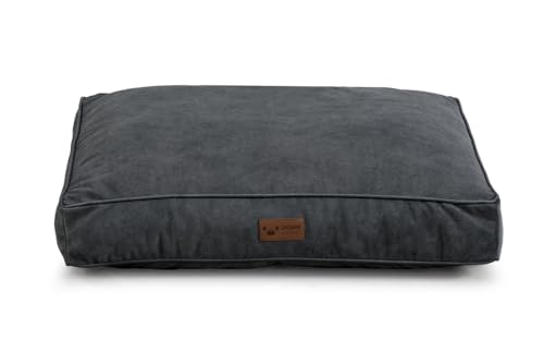 Gutekissen® Hundebett, Hundeliege, Hundekissen, Exklusiv Stoff, Langlebige Materialien und hohe Qualität Hight Cloud (M-80x70, Dunkelgrau) von Gutekissen