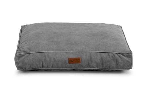 Gutekissen®, Hundebett, Hundeliege, Hundekissen, Exklusiv Stoff, Langlebige Materialien und hohe Qualität Hight Cloud (XL-110x90, Hellgrau) von Gutekissen