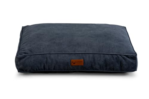 Gutekissen®, Hundebett, Hundeliege, Hundekissen, Exklusiv Stoff, Langlebige Materialien und hohe Qualität Hight Cloud (XL-110x90, Marineblau) von Gutekissen