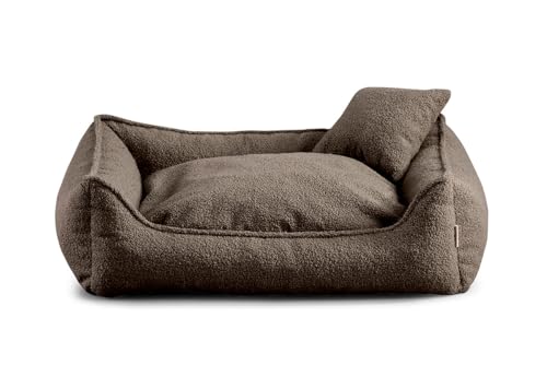 Gutekissen® Bear Hundebett Mittelgroße Hunde - Hundekissen Waschbar - Inklusive kleines Kissen - Farb- und Größenwahl (M - 80x70, Braun) von Gutekissen