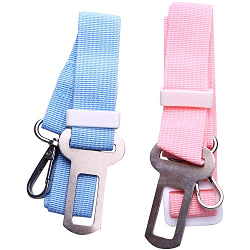 Guvkeug Nylon-Sitzleine, Hundegeschirr, Fahrzeug-Sicherheitsgurt, Haustierbedarf, Reiseclip, verstellbarer Haustier-Sicherheitsgurt, 2 Stück Guvkeug Nylon-Sitzleine, Hundegeschirr, Fahrzeug-Sicherheitsgurt, Haustierbedarf, Reiseclip, verstellbarer Haustier-Sicherheitsgurt, 2 Stück von Guvkeug