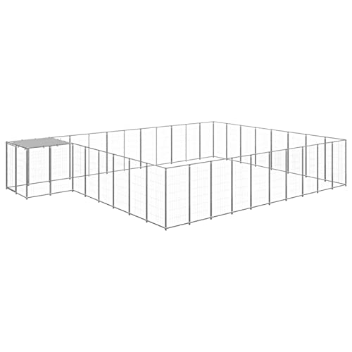 GuyAna Hundezwinger Silbern 25,41 m² Stahl Mobiler Zaun Haustierzaun Spielplatz FüR Garten GuyAna Hundezwinger Silbern 25,41 m² Stahl Mobiler Zaun Haustierzaun Spielplatz FüR Garten von GuyAna