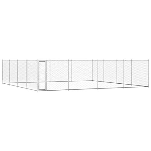 GuyAna Outdoor-Hundezwinger Verzinkter Stahl 760x760x185 cm Hundegehege Indoor Kaninchenzaun von GuyAna
