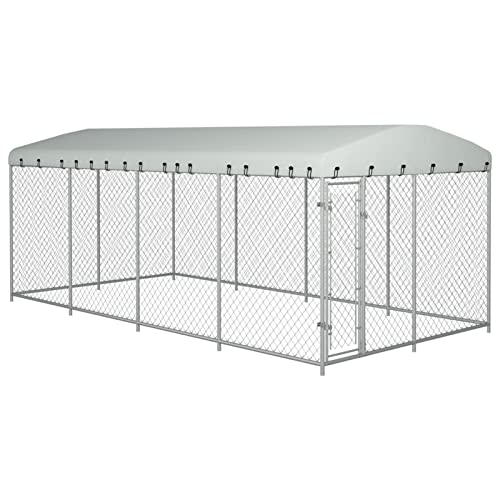 GuyAna Outdoor-Hundezwinger mit Überdachung 8x4x2,3 m Feandera Welpen Laufstall Camping Hundezaun GuyAna Outdoor-Hundezwinger mit Überdachung 8x4x2,3 m Feandera Welpen Laufstall Camping Hundezaun von GuyAna