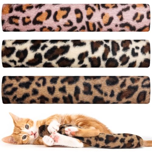 Guyode 3 Stück Katzenminze Spielzeug, Baldrian Kissen für Katzen, Selbstvergnügen Relief Katze Kuscheltier, Weiches Catnip Katzenkissen, Katzenspielzeug mit Katzenminze zum Kuscheln und Kauen von Guyode