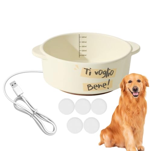 Beheizter Wassernapf, Keramik-Haustiernapf, automatische Bewässerung, konstante Temperatur, energieeffizient, stabiles Design, einfache Reinigung, sicheres Material, perfekt für Hunde, Katzen Beheizter Wassernapf, Keramik-Haustiernapf, automatische Bewässerung, konstante Temperatur, energieeffizient, stabiles Design, einfache Reinigung, sicheres Material, perfekt für Hunde, Katzen von Gvblkq