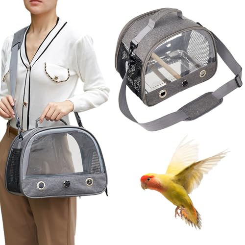 Bird Travel Carrier, Parrot Transport Bag, Small Animal Cage, Standing Perch Tray, Breathable Structure, Foldable Frame, Secure Access, Perfect for Cockatiels, Lovebirds, Conures, (Oxford Cloth) von Gvblkq