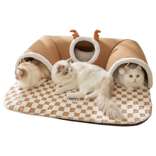 Cat Bed Tunnel, Play Tunnel Tent, Pet Shelter House, Soft Fabric Interior, Foldable Structure, Use Design, Space-Saving Fun, Perfect for Indoor Play, Outdoor Corners, 21.65x15.75 inches von Gvblkq