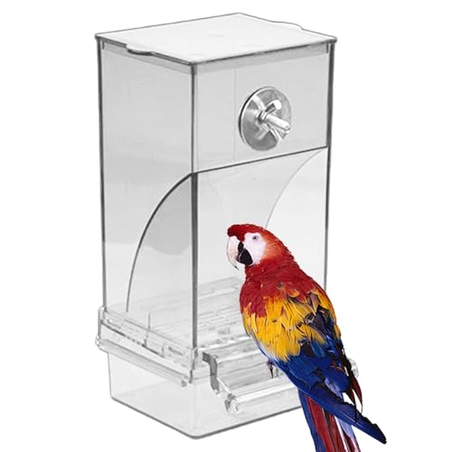 Clear Bird Feeder Sittich Automatischer Futterspender No Mess Bird Feeder Papagei Futterspender Transparent Vogelfutterspender Käfig Futterspender Vogelfutterspender Vogelfutterspender Zubehör mit von Gvblkq