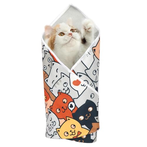 Gvblkq Cat Grooming Cloth Wrap, Adherent Adjustable Fabric to Wrap Cat, Cat Grooming Bag, Anti Scratch Anti Escape Bag, Cat Control Mat, Multifunctional Pet Tool for Safe & Easy Handling, Adherent Gvblkq Cat Grooming Cloth Wrap, Adherent Adjustable Fabric to Wrap Cat, Cat Grooming Bag, Anti Scratch Anti Escape Bag, Cat Control Mat, Multifunctional Pet Tool for Safe & Easy Handling, Adherent von Gvblkq