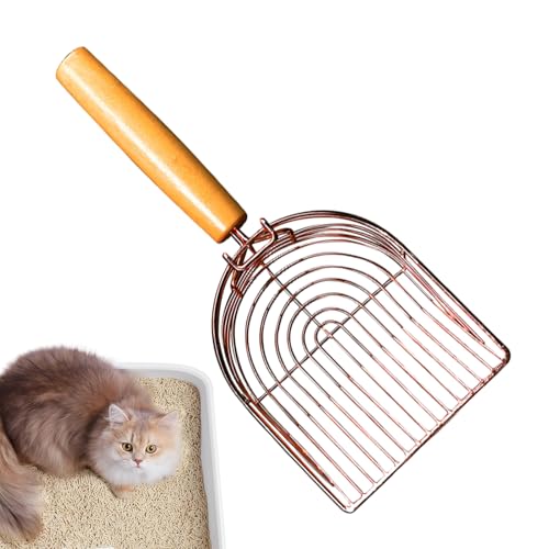 Gvblkq Cat Litter Scooper, Metal Waste Shovel, Deep Screening Tool, Non-Slip Wood Handle, Wide Blade, Strong Sifting Mesh, Easy Cleanup, Perfect for Kittens, Puppies, Pets, 6.3x12.2 inches Gvblkq Cat Litter Scooper, Metal Waste Shovel, Deep Screening Tool, Non-Slip Wood Handle, Wide Blade, Strong Sifting Mesh, Easy Cleanup, Perfect for Kittens, Puppies, Pets, 6.3x12.2 inches von Gvblkq