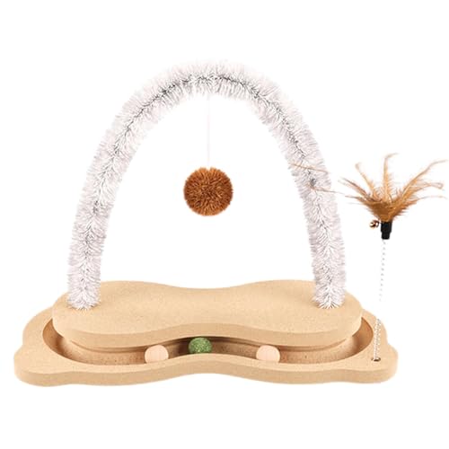 Gvblkq Cat Scratcher, Arch Cat Scratcher Toy, Wooden Cat Scratching Board, Rotating Turntable Cat Toy, Pet Engagement Toy, Ball Track Cat Scratcher, Indoor Cat Scratching Post, Small Dog Scratching Bo Gvblkq Cat Scratcher, Arch Cat Scratcher Toy, Wooden Cat Scratching Board, Rotating Turntable Cat Toy, Pet Engagement Toy, Ball Track Cat Scratcher, Indoor Cat Scratching Post, Small Dog Scratching Bo von Gvblkq