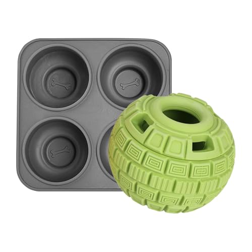 Gvblkq - Dog Treat Toy Dispenser, Silicone Trays for Dogs, Interactive Dog Toy, Slow Feeder Dog Toy, Dog Puzzle Toy, Food Dispensing Ball, Dog Toys for Aggressive Chewers, Treat Ball for Small Dogs Gvblkq - Dog Treat Toy Dispenser, Silicone Trays for Dogs, Interactive Dog Toy, Slow Feeder Dog Toy, Dog Puzzle Toy, Food Dispensing Ball, Dog Toys for Aggressive Chewers, Treat Ball for Small Dogs von Gvblkq