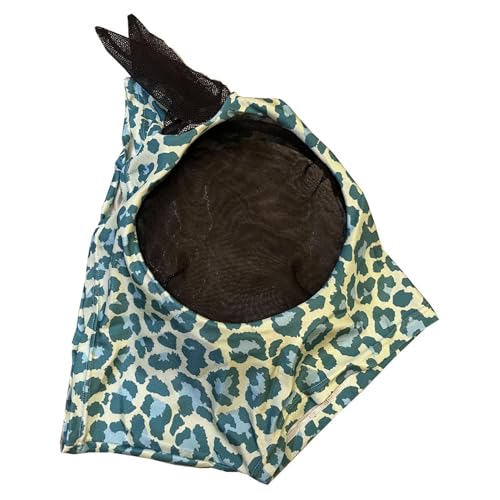 Gvblkq Full Face Fly Cover for Horse Leopard Print Horse Fly Horse Face Protection Anti-Fly Cover for Horses Breathable Fly for Horse Horse Fly with Face Protection Anti-Bite Horse Head von Gvblkq
