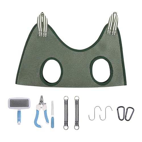 Gvblkq Hundehängematte, Haustier-Nageltrimm-Set, Katzenpflege-Wiege, Feilbrett, bequemes Design, weicher Stoff, verstellbare Größe, perfekt zum Baden, Nageltrimmen, Ohrreinigung, 10 Stück von Gvblkq