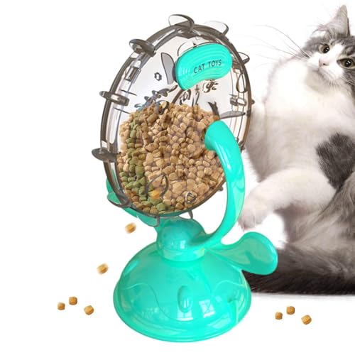 Gvblkq Katzen-Leckerli-Spielzeug, Riesenrad, Katzenspielzeug, langsamer Futterspender für Training, interaktiver Katzenfutterspender für Indoor-Katzen, 360° drehbar Gvblkq Katzen-Leckerli-Spielzeug, Riesenrad, Katzenspielzeug, langsamer Futterspender für Training, interaktiver Katzenfutterspender für Indoor-Katzen, 360° drehbar von Gvblkq
