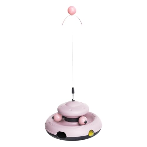 Gvblkq Katzenspielzeug für Haustiere, Kugelstab, buntes Katzenspielzeug, Drehteller, lustiger Stab, Haustierspielzeug, rotierende Schiene, Mehrzweck-Katzenspielzeug für Bewegung, Spielen und Gvblkq Katzenspielzeug für Haustiere, Kugelstab, buntes Katzenspielzeug, Drehteller, lustiger Stab, Haustierspielzeug, rotierende Schiene, Mehrzweck-Katzenspielzeug für Bewegung, Spielen und von Gvblkq