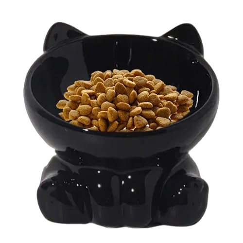 Gvblkq Keramik Katzennapf, Erhöhter Katzenfutterspender, Anti-Erbrechen Katzennapf, Schräge Katzenfutterschale, Nackenschutz Katzennapf, Katzenfutternapf, stilvolle Katzenschale, kleine Gvblkq Keramik Katzennapf, Erhöhter Katzenfutterspender, Anti-Erbrechen Katzennapf, Schräge Katzenfutterschale, Nackenschutz Katzennapf, Katzenfutternapf, stilvolle Katzenschale, kleine von Gvblkq