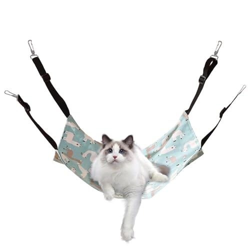 Gvblkq Niedliche Katzenbetten – verstellbares Mehrzweck-Haustierbett, hautfreundliches Katzenbett mit Metallhaken, verdickte Hundehängematte zum Schlafen, Ausruhen Gvblkq Niedliche Katzenbetten – verstellbares Mehrzweck-Haustierbett, hautfreundliches Katzenbett mit Metallhaken, verdickte Hundehängematte zum Schlafen, Ausruhen von Gvblkq