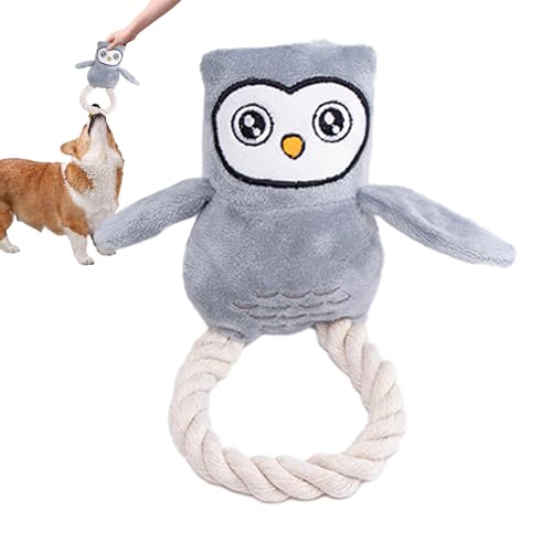 Gvblkq Owl Plush Dog Toy, Soft Squeaky Pet Toys with Durable Chew Rope, Plush Interactive and Brain-Stimulating Toy for Small, Medium, and Large Dogs Breeds, Fun and Engaging Design, 15x20cm Gvblkq Owl Plush Dog Toy, Soft Squeaky Pet Toys with Durable Chew Rope, Plush Interactive and Brain-Stimulating Toy for Small, Medium, and Large Dogs Breeds, Fun and Engaging Design, 15x20cm von Gvblkq