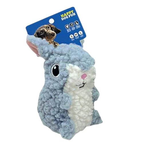 Gvblkq Quietschendes Hundespielzeug, robustes Knister-Kauspielzeug, waschbar, Plüsch-Cartoon-Ente, Schaf, Hase, interaktives Haustierspiel für kleine bis mittelgroße Rassen, stabiles Tierdesign für von Gvblkq