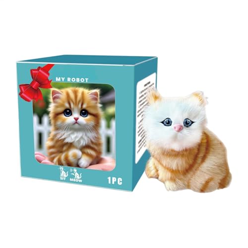 Gvblkq Roboter Katzenspielzeug, Interaktives Katzenmiau Spielzeug, Lustiger Interaktiver Katzenroboter, Roboter Katze Bellen Miau Spielzeug, Kreative Katze Miau Roboter, Kätzchen Interaktives Roboter Gvblkq Roboter Katzenspielzeug, Interaktives Katzenmiau Spielzeug, Lustiger Interaktiver Katzenroboter, Roboter Katze Bellen Miau Spielzeug, Kreative Katze Miau Roboter, Kätzchen Interaktives Roboter von Gvblkq