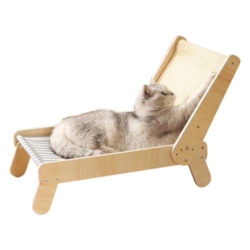 Gvblkq Sisal Cat Hammock, Elevated Scratcher Bed, Adjustable Lounge Cats, 4-Position Adjustable Design, Large Size for Small and Medium Kittens, Ideal for Indoor Use, Solid Wood Frame Gvblkq Sisal Cat Hammock, Elevated Scratcher Bed, Adjustable Lounge Cats, 4-Position Adjustable Design, Large Size for Small and Medium Kittens, Ideal for Indoor Use, Solid Wood Frame von Gvblkq