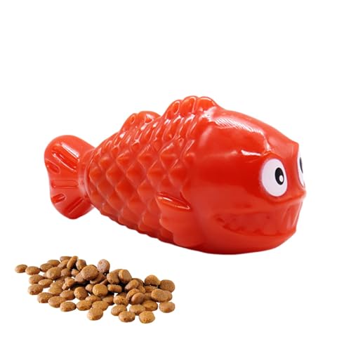 Gvblkq Strong Interactive Dog Toys, Fish Shaped Dog Toys Treat Dispensing, Nylon Slow Feeding Enrichment Bone Puppy Teething Game for Chewer, Fetch, 6.3x2.24x2.87 inches von Gvblkq