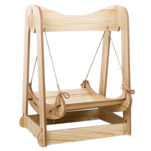 Gvblkq Wooden Cat Hammock Swing, Hanging Pet Hammock, Pet Cage Hammocks, Lounging Cat Bed, Wooden Pet Swing, Wooden Cat Hammock, Space Saving Bed, Kitten Bed Hammocks for Cats and Dogs Gvblkq Wooden Cat Hammock Swing, Hanging Pet Hammock, Pet Cage Hammocks, Lounging Cat Bed, Wooden Pet Swing, Wooden Cat Hammock, Space Saving Bed, Kitten Bed Hammocks for Cats and Dogs von Gvblkq