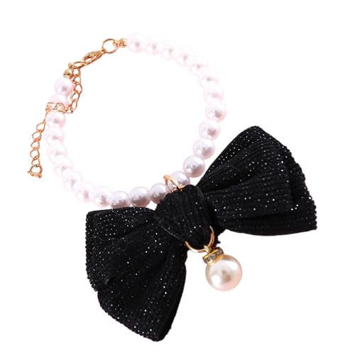 Halskette mit Hundeperlen, verstellbar, niedliches Hundehalsband mit Filzschleife, elegante Perlenkette für Haustiere, stilvoller Hundeschmuck für den Alltag und besondere Anlässe, perfekt für Halskette mit Hundeperlen, verstellbar, niedliches Hundehalsband mit Filzschleife, elegante Perlenkette für Haustiere, stilvoller Hundeschmuck für den Alltag und besondere Anlässe, perfekt für von Gvblkq