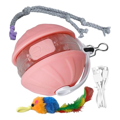Interactive Cat Ball, Electric Kitten Toys, Automatic Cat Toys Indoor, Smart Rolling Cat Ball, Kitten Rolling Toys, Pet Supplies Cat Toy, Rechargeable Cat Ball, Cat Exercise Ball Toy, Detachable Cord von Gvblkq