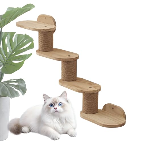 Katzenregale für die Wand, Wandmontierter Katzenkletterer, Holzleiter, Kratzstation, Spielplatz für den Innenbereich, Fensterbank, Decke, Bücherregal, Haustiermöbel, 80 x 48 x 15,3 cm Katzenregale für die Wand, Wandmontierter Katzenkletterer, Holzleiter, Kratzstation, Spielplatz für den Innenbereich, Fensterbank, Decke, Bücherregal, Haustiermöbel, 80 x 48 x 15,3 cm von Gvblkq