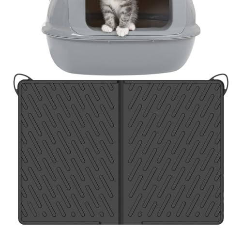 Katzentoilettenmatte, 61 x 43,2 cm, kratzfeste, wasserdichte Futterboden-Pad, rutschfester Eckenschutz für Futter und Wassernapf, Indoor-Teppichabdeckung für Kätzchen und Katzen Katzentoilettenmatte, 61 x 43,2 cm, kratzfeste, wasserdichte Futterboden-Pad, rutschfester Eckenschutz für Futter und Wassernapf, Indoor-Teppichabdeckung für Kätzchen und Katzen von Gvblkq