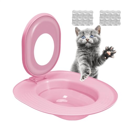 Katzentoilettentrainer-Set, Toilettentoiletten-Trainer, wiederverwendbarer Urinalsitz-Töpfchen, Katzenhygienetrainer für Haustierpflege, trainieren Sie Ihre Katze, um die Toilette zu benutzen, Katzentoilettentrainer-Set, Toilettentoiletten-Trainer, wiederverwendbarer Urinalsitz-Töpfchen, Katzenhygienetrainer für Haustierpflege, trainieren Sie Ihre Katze, um die Toilette zu benutzen, von Gvblkq