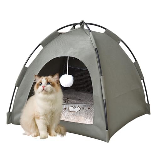 Katzenzelt, tragbares Höhlennest, atmungsaktiv, Haustier-Unterschlupf, faltbares Kisten-Design, gemütlicher Ganzjahresinnenraum, leichte Reisestruktur, perfekt für Innenbereich, Camping, 40 x 40 x 40 Katzenzelt, tragbares Höhlennest, atmungsaktiv, Haustier-Unterschlupf, faltbares Kisten-Design, gemütlicher Ganzjahresinnenraum, leichte Reisestruktur, perfekt für Innenbereich, Camping, 40 x 40 x 40 von Gvblkq