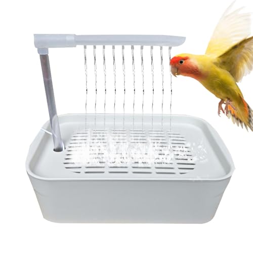 Parrot Bathtub, Automatic Pet Bird Shower, USB Powered Cockatiel Bath Tub, Fun Bathing Toy, (Size), Perfect for Small and Medium Breeds. 12.99x8.66x10.24 inches von Gvblkq