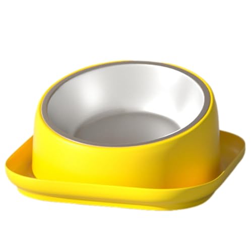 Pet Bowl - Hochgeschwindigkeitsgericht für tägliche Mahlzeiten | Edelstahlrahmen mit schräger Basisfunktionsfunktion, gemütlicher Passform, perfekt zum Füttern, in Innenräumen, kleinen Haustieren, täg von Gvblkq