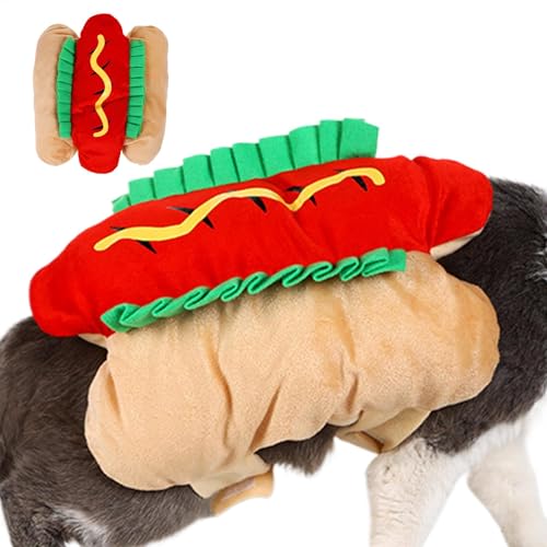 Pet Hot Dog Costume, Funny Cosplay Outfit with Design, Multi-Functional Food Dog Coat, Cute Cosplay Accessories for Photo Props & Theme Parties, 1 Piece, Easy to Clean Pet Hot Dog Costume, Funny Cosplay Outfit with Design, Multi-Functional Food Dog Coat, Cute Cosplay Accessories for Photo Props & Theme Parties, 1 Piece, Easy to Clean von Gvblkq