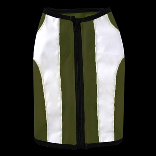 Reflective Dog Vest, Dog Safety Service Vest, High Visibility Puppy Jacket with Zipper, Polyester and Cotton Material, Training Pet Supplies for Small Breed von Gvblkq