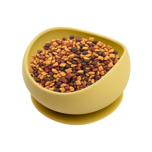 Silicone Pet Bowl, Non-Slip Cat Feeding Plates, Suction Cups with Raised Edges, Wet and Dry Food Feeding Supplies for Puppies and Kittens, Prevent Spills for Food and Water von Gvblkq
