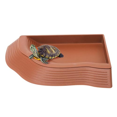 Tortoise Water Dish, Decorative Unique Snake Water Dish with Ramp, Feeder Tray for Reptiles, Aquarium Decoration and Animal Feeding Stand, Anti-Slip Design for Stability Tortoise Water Dish, Decorative Unique Snake Water Dish with Ramp, Feeder Tray for Reptiles, Aquarium Decoration and Animal Feeding Stand, Anti-Slip Design for Stability von Gvblkq