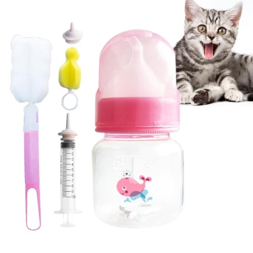 Welpen-Futterflasche, Kätzchen-Milch-Futterstation, Silikonnippel, Haustier-Stillflasche, Futterset für Welpen, Kätzchen, Milchspender, ideal für Tierpflege, 9,5 x 4,5 cm Welpen-Futterflasche, Kätzchen-Milch-Futterstation, Silikonnippel, Haustier-Stillflasche, Futterset für Welpen, Kätzchen, Milchspender, ideal für Tierpflege, 9,5 x 4,5 cm von Gvblkq