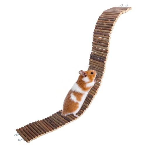Gvhntk Hamster-Hängebrücke aus Holz, biegbare Holzleiter, Kleintiere, Bogenbrücke, Spielzeug für Hamster, Maus, Ratte, Streifenhörnchen, Schwein, Rennmäuse, Mäuse und andere kleine Nagetiere (25,6 x Gvhntk Hamster-Hängebrücke aus Holz, biegbare Holzleiter, Kleintiere, Bogenbrücke, Spielzeug für Hamster, Maus, Ratte, Streifenhörnchen, Schwein, Rennmäuse, Mäuse und andere kleine Nagetiere (25,6 x von Gvhntk