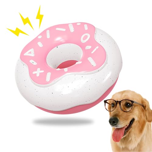 Gvozueei Donut-Kauspielzeug für Hunde mit Quietschern von Gvozueei