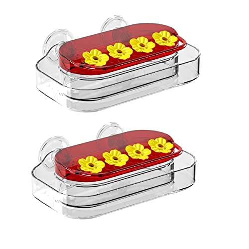 Gvvsjgdbis 2er-Pack -Vogelhäuschen, Saugnäpfe, Vogelhäuschen für Summende Vögel, mit 4 Futteröffnungen Gvvsjgdbis 2er-Pack -Vogelhäuschen, Saugnäpfe, Vogelhäuschen für Summende Vögel, mit 4 Futteröffnungen von Gvvsjgdbis