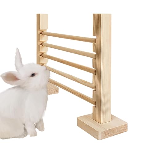 Gwtdtoad Kaninchen Sprungstange Kaninchen Hindernisse Springen Aus Kaninchen Übungshindernis Jump Hürde Spielzeug Für Meerschweinchen, Zwergkaninchen, Eichhörnchen 32,5x7x21,2 cm von Gwtdtoad