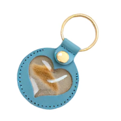 Gwtdtoad Schlüsselanhänger Für Tierhaare, Herzform Hundefell Schlüsselband Zum Sammeln Von Katzen Und Hundehaaren, Haustierhaar Aufbewahrung Gedenkflasche Für Rucksack Handtasche 8,5x5 cm von Gwtdtoad