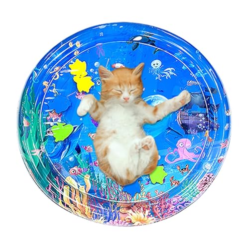 Sensorische Wasser Spielmatte, Sommer Wassersensorische Spielmatte, Katzen-Wasser-Spielmatte Im Sommer, Verdickte Wasser-Bauch-Zeitmatte Für Katzen Und Hund, Interaktives Katzenspielzeug Wassermatte Sensorische Wasser Spielmatte, Sommer Wassersensorische Spielmatte, Katzen-Wasser-Spielmatte Im Sommer, Verdickte Wasser-Bauch-Zeitmatte Für Katzen Und Hund, Interaktives Katzenspielzeug Wassermatte von Gwtdtoad