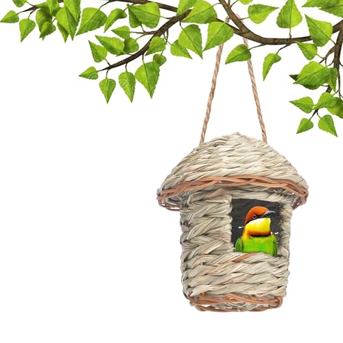 Gxdamxz Vogelnest, Gras Bird Nest, Kolibri-Haus Handgewebte Vogelhäuser für Draußen Aufhängen, 14x14cm Gxdamxz Vogelnest, Gras Bird Nest, Kolibri-Haus Handgewebte Vogelhäuser für Draußen Aufhängen, 14x14cm von Gxdamxz